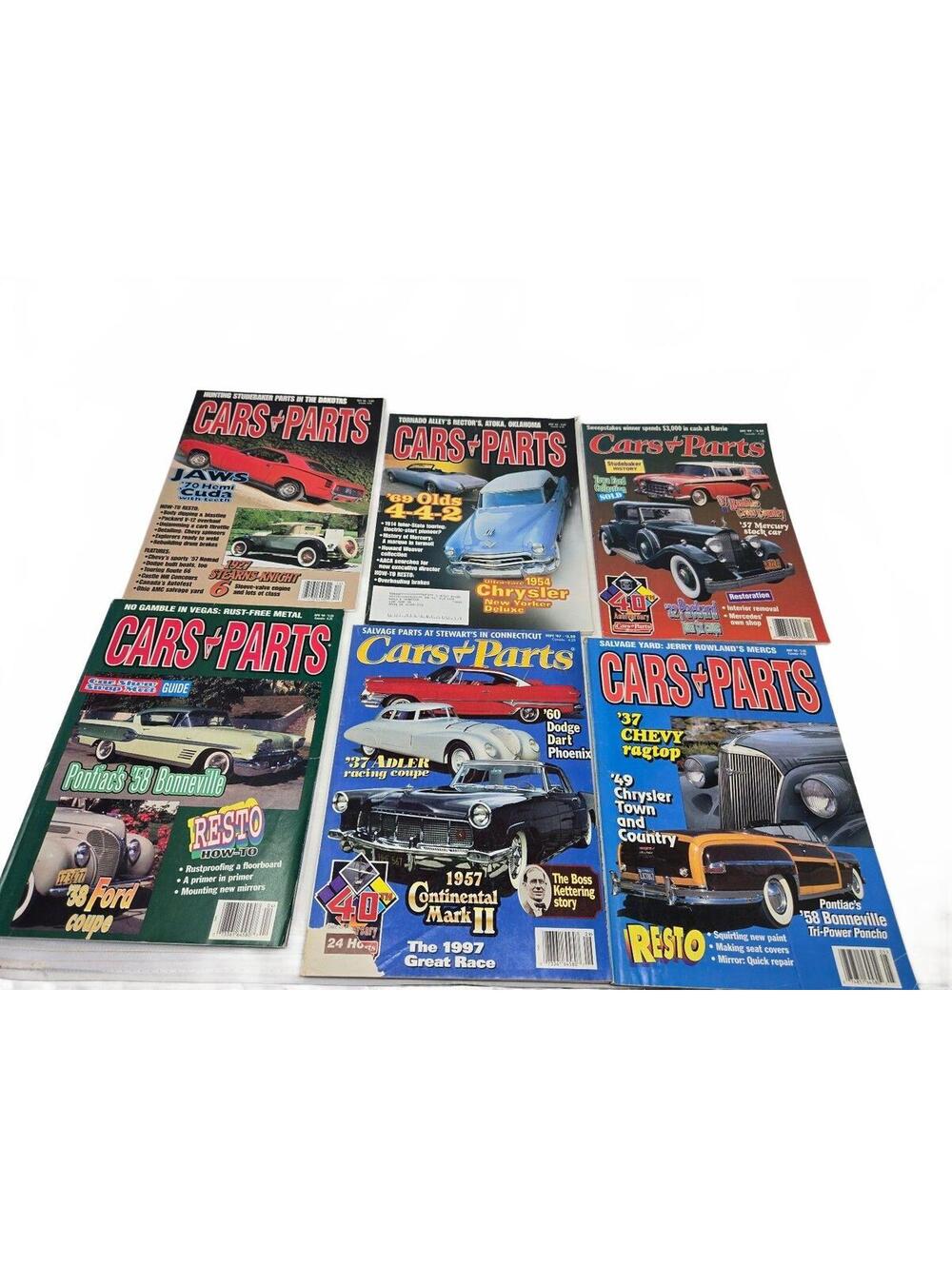 Vintage Cars & Parts Magazine Lot of 6 Issues - Classic Car Restoration and Auto